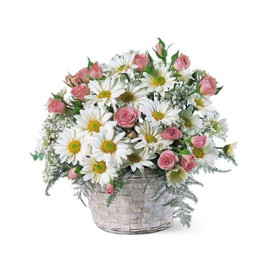 Le panier bébé rose et blanc Le panier bébé rose et blanc